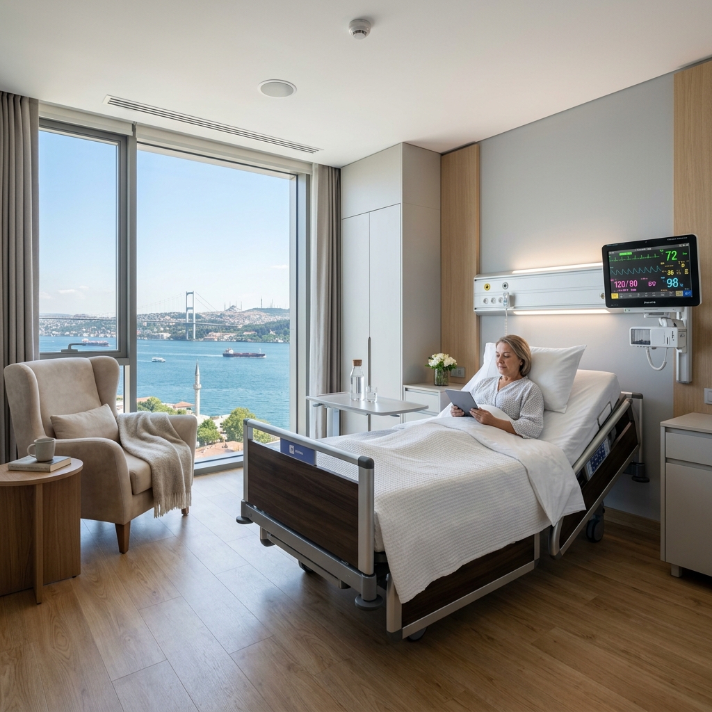 Premium recovery room inside JCI accredited hospital in Turkey