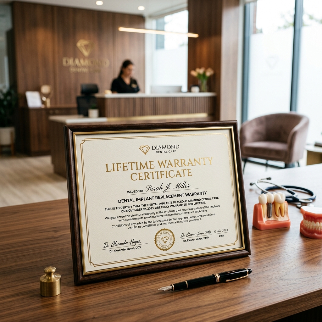 Medical quality warranty certificate for dental work